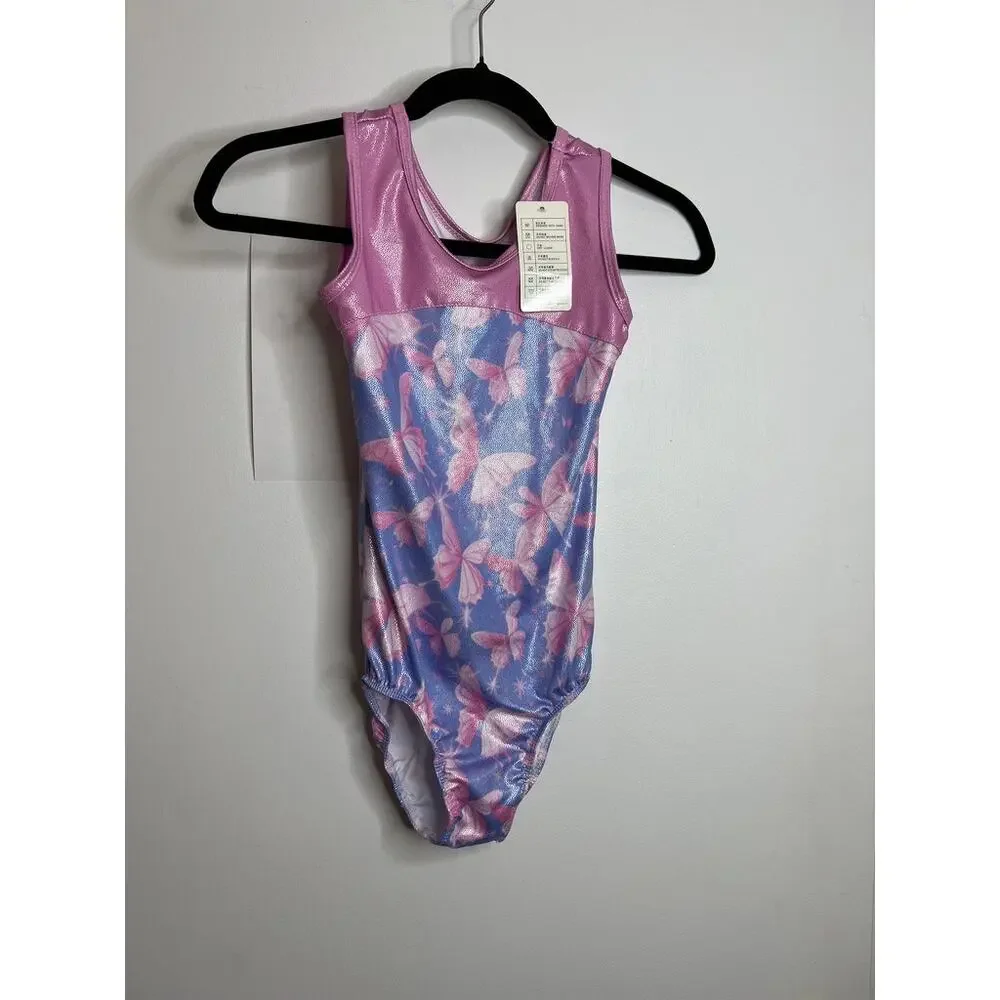 Girls Size 12 Butterfly Pink and Purple Leotard NWT